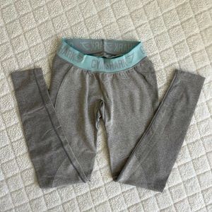 Gymshark Flex Leggings Grey/Blue Small